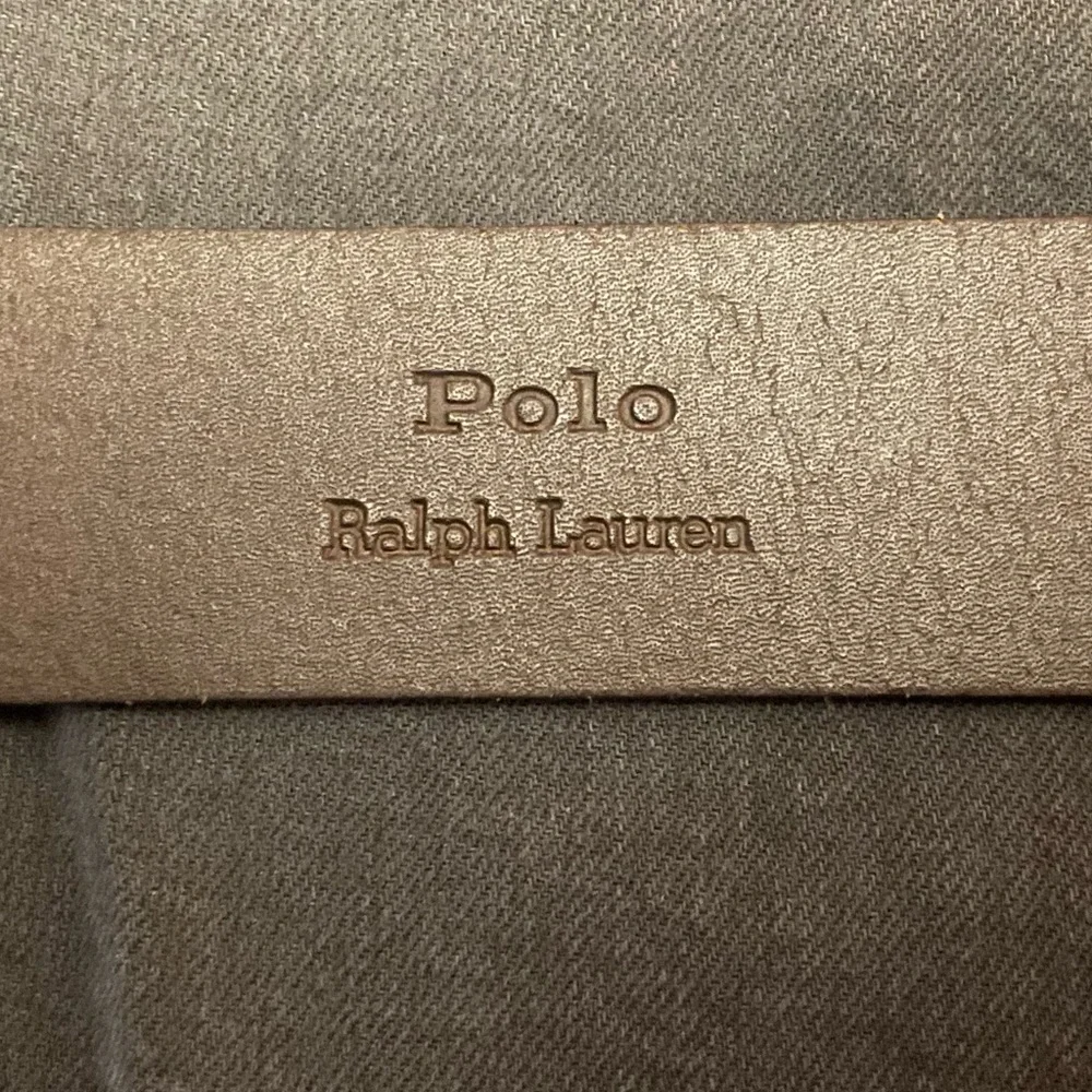 NWT  Polo Ralph Lauren Men’s Brown Leather Belt with Big Pony Gold Buckle. Sz:42